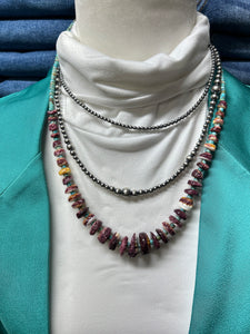 3 mm 14 inch with Extender Navajo Pearl Necklace