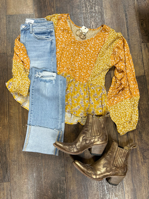 Yellow Floral Top*