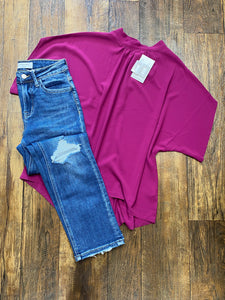 Magenta High Neck Top*