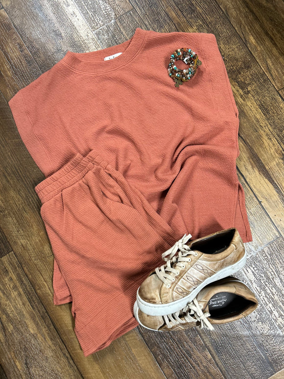 Dusty Mauve Round Neck Knit Top