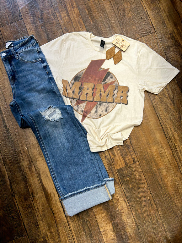 Cowhide Mama Tee*