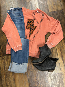 Peachy Coral Lightning Sweater*