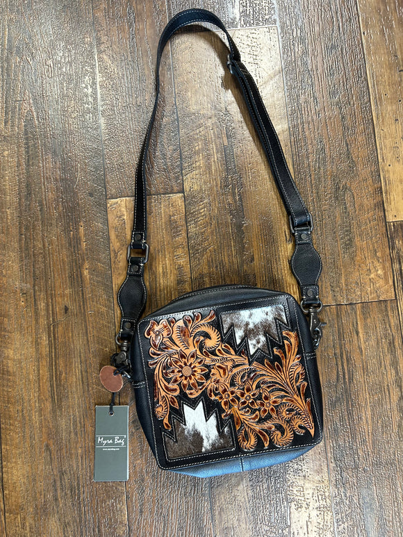 Myra High Mess Hand Tooled Bag 034