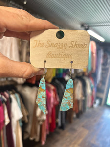 Turquoise Slab Earrings